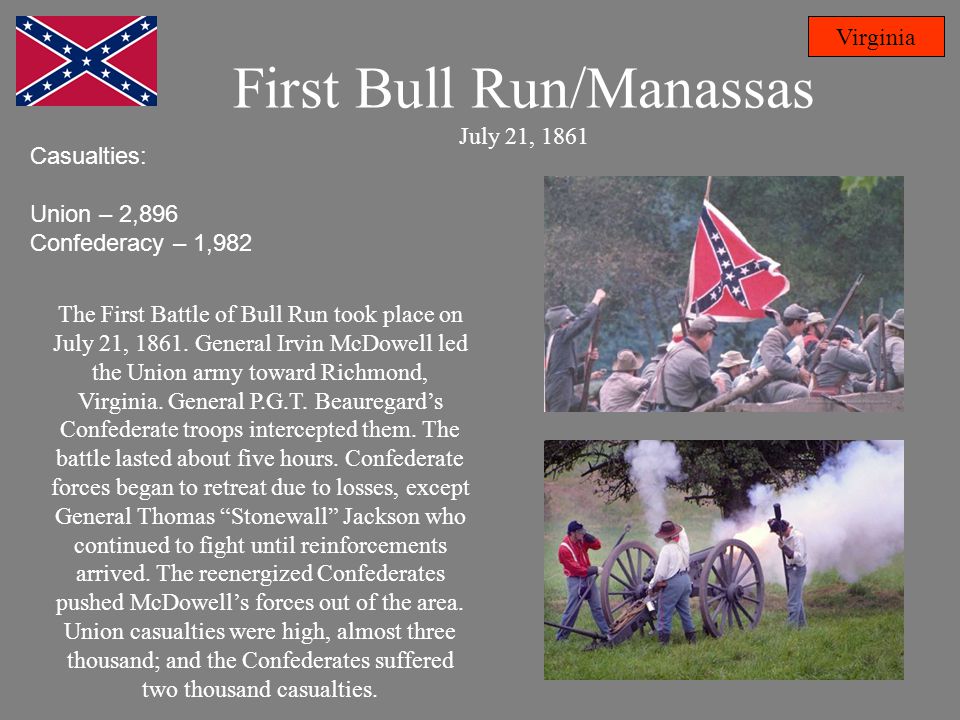 The Battle of First Bull Run The Civil War Begins Graphic Battles of the Civil War